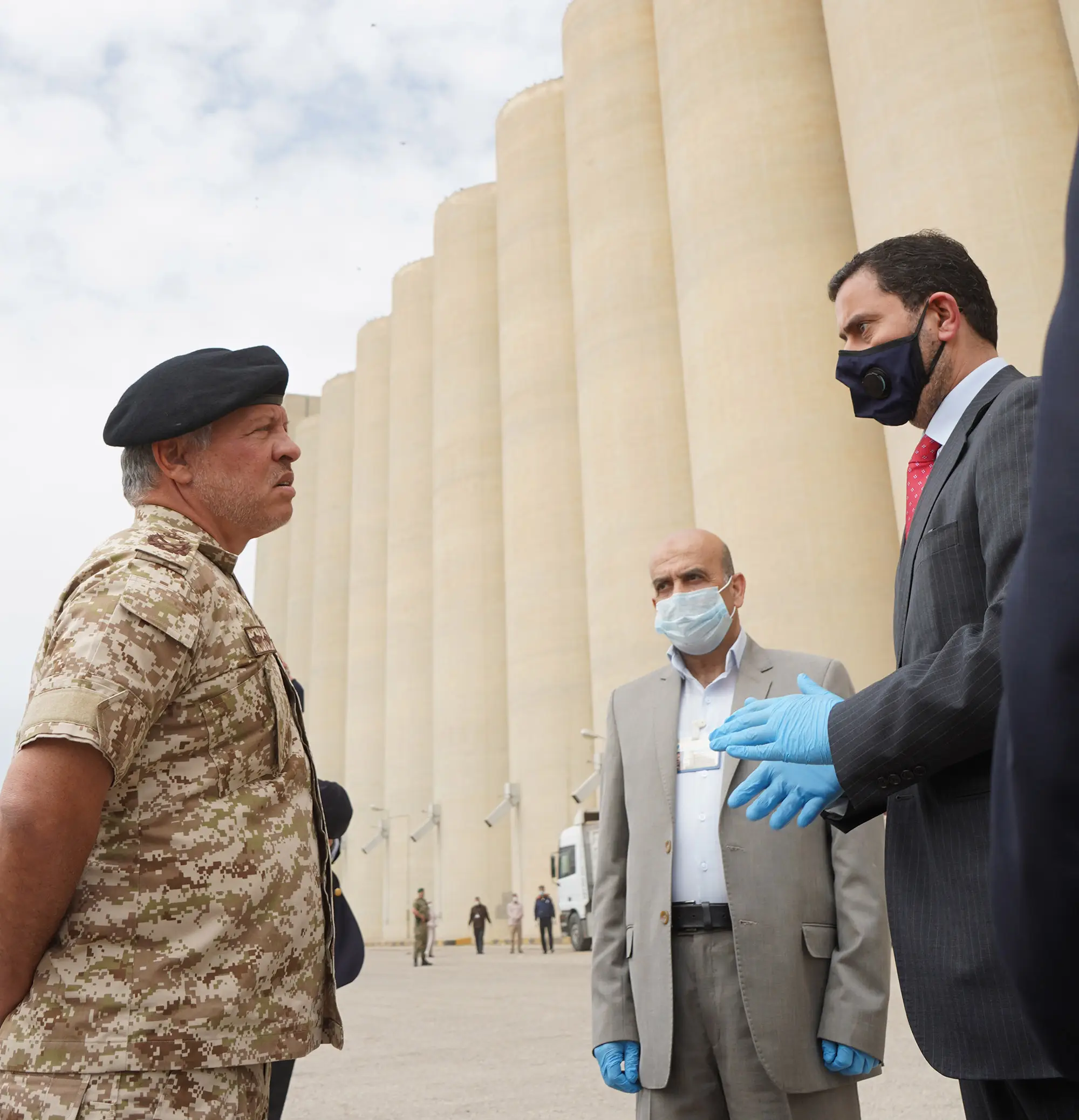 King visits Irbid grain silos, calls for maintaining strategic food reserves in Kingdom