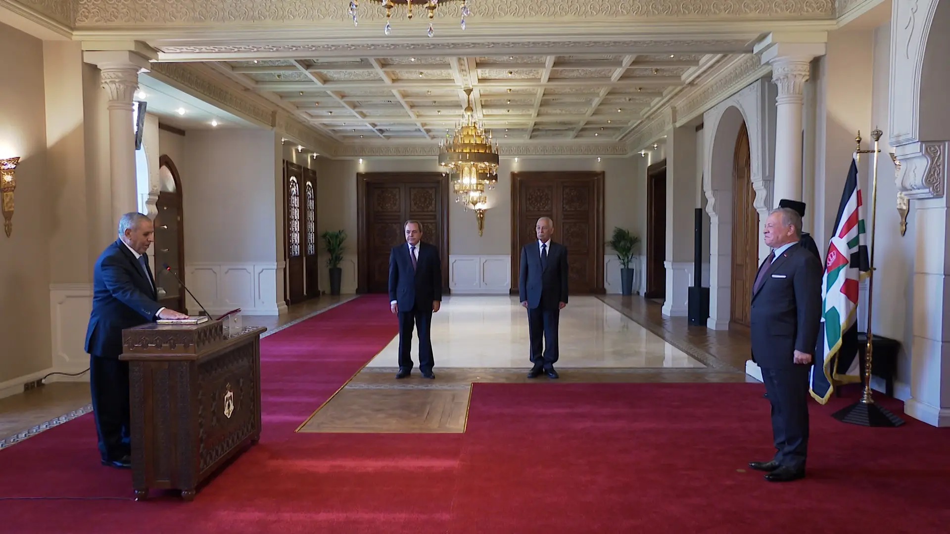 King swears in new president, member of Constitutional Court