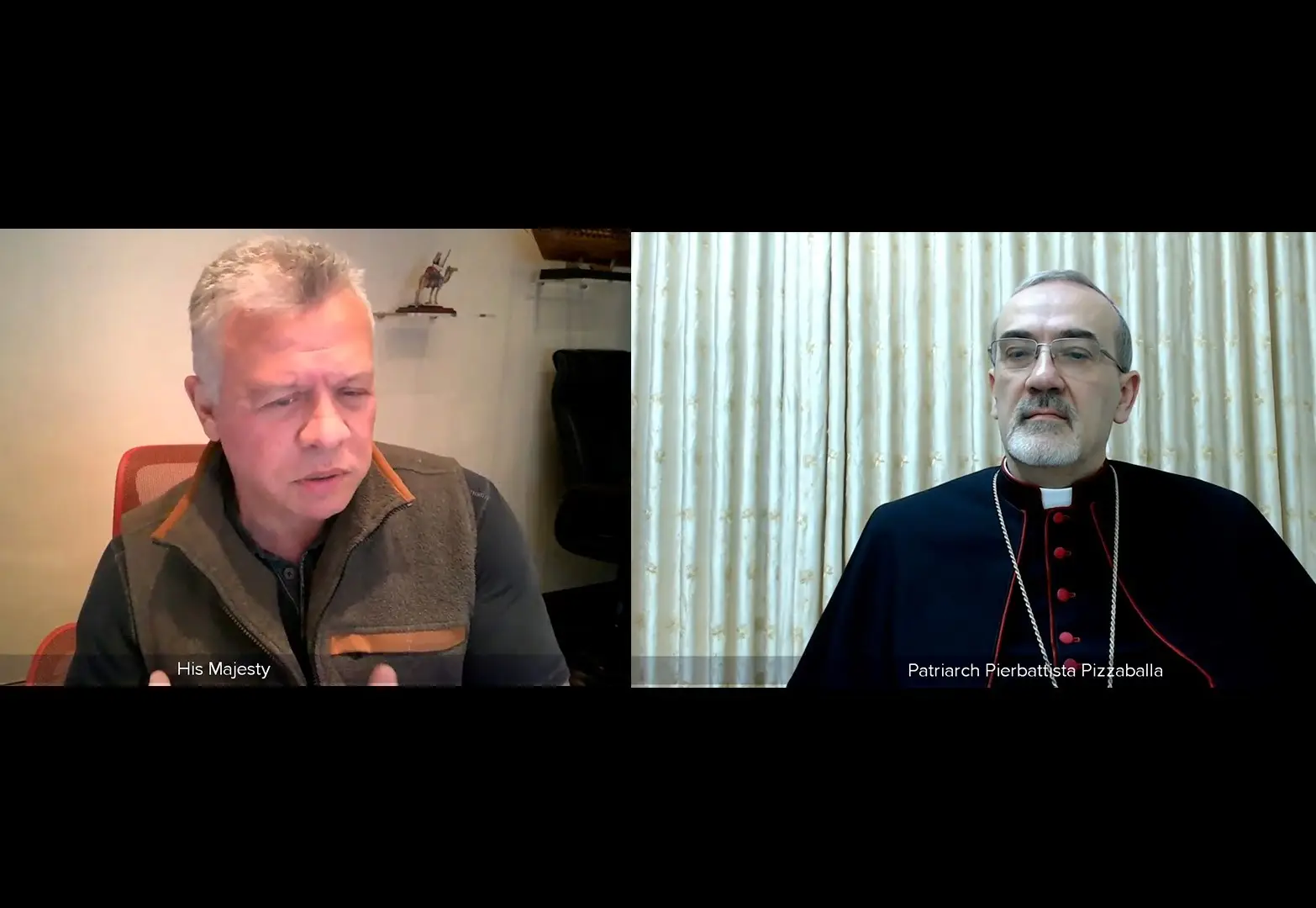 King congratulates Archbishop Pierbattista Pizzaballa on his appointment as Latin Patriarch of Jerusalem