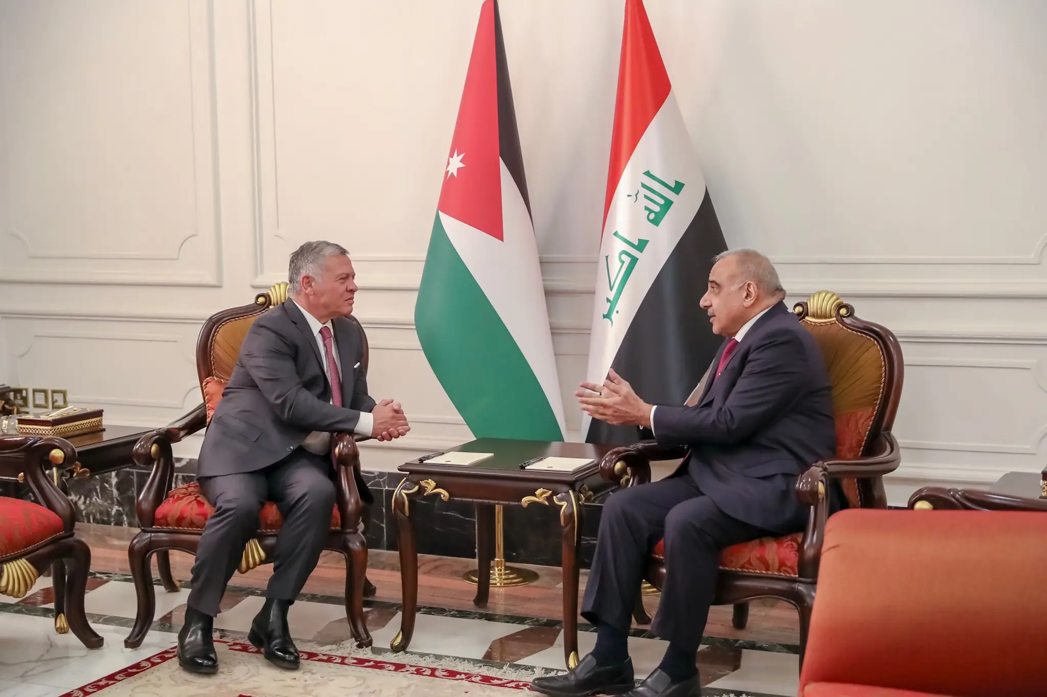 King hold talks with Iraqi PM in Baghdad
