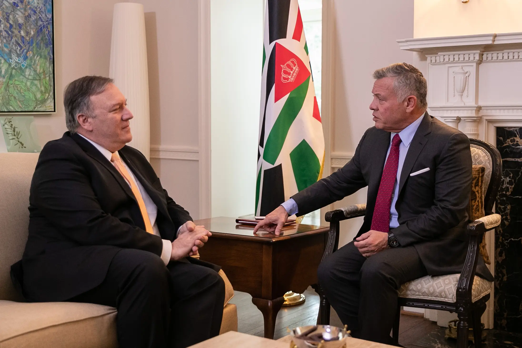 King meets US secretary of state