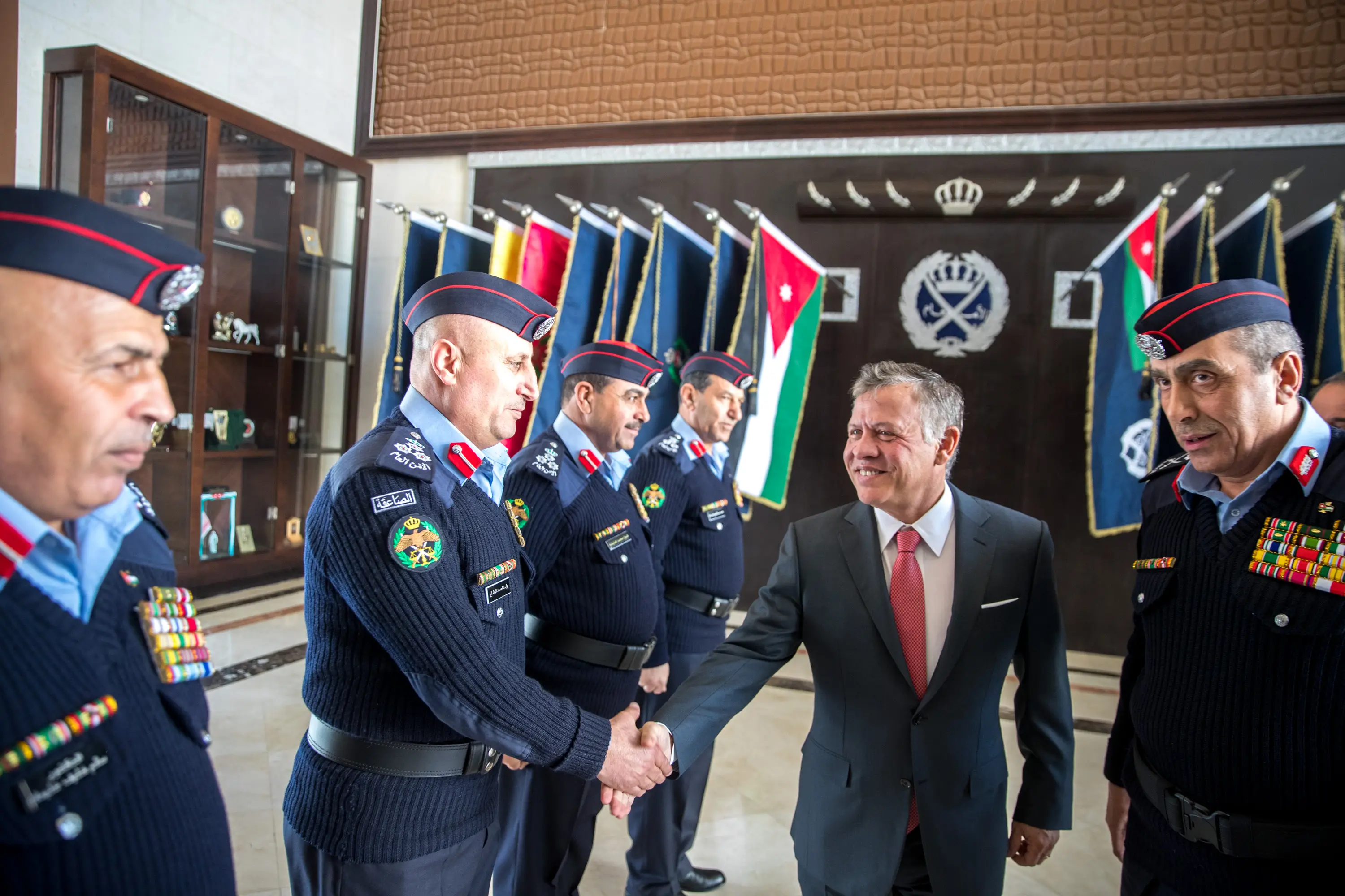 King visits Public Security Directorate