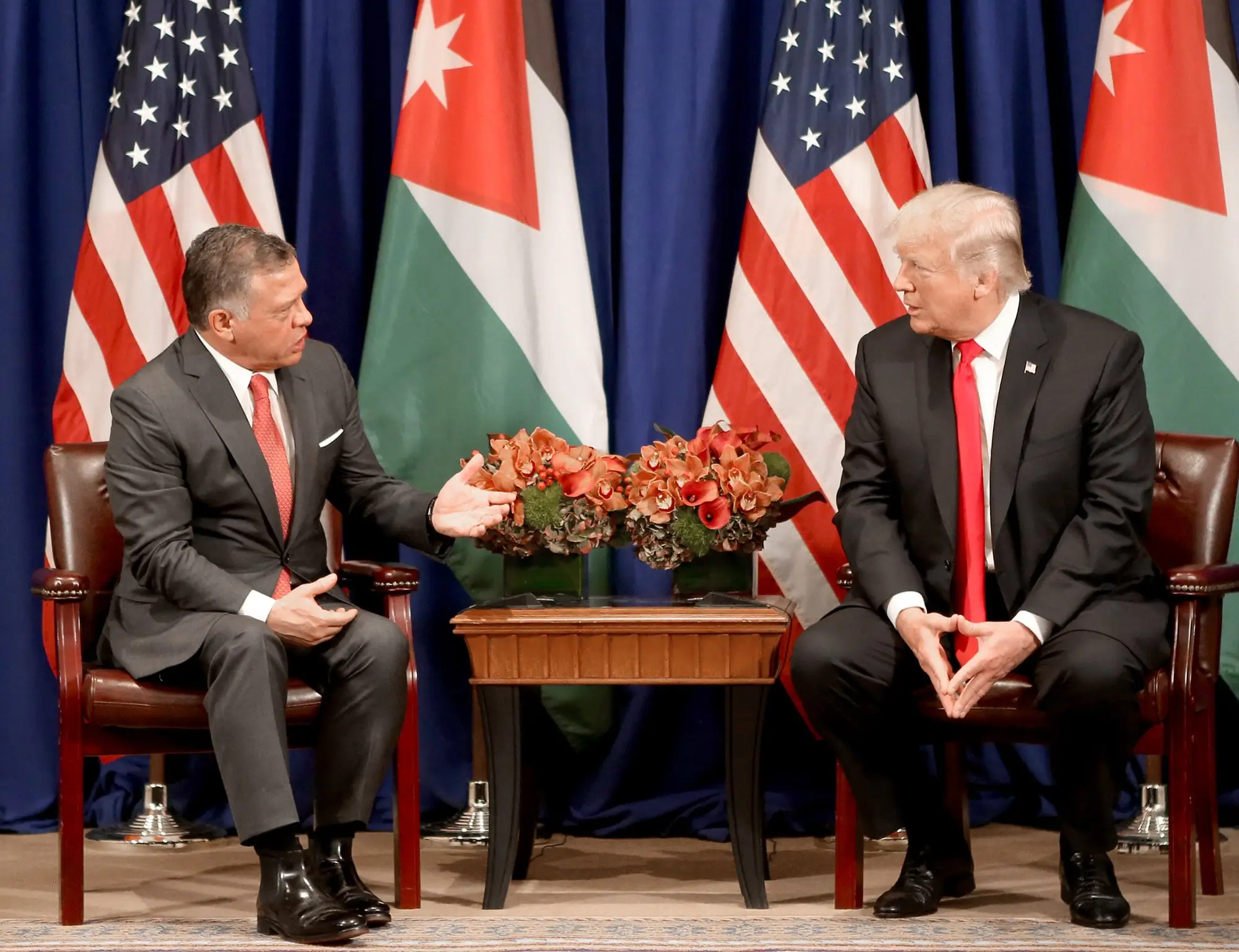 King, US President discuss regional conditions, strategic partnership