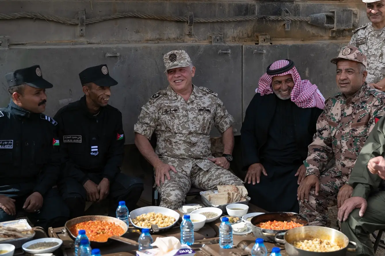 King attends tactical military exercise