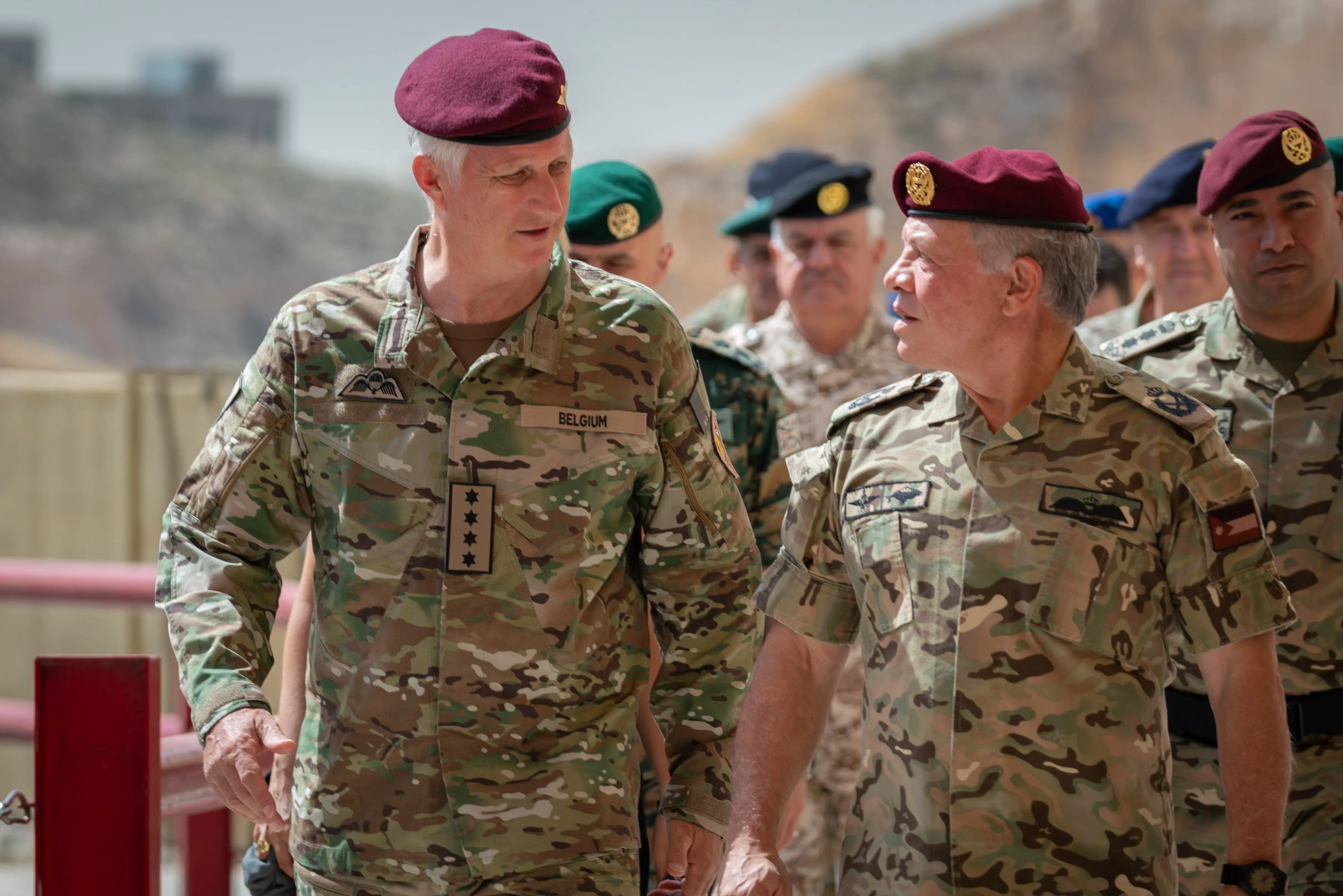 King, Belgium monarch attend joint military drill