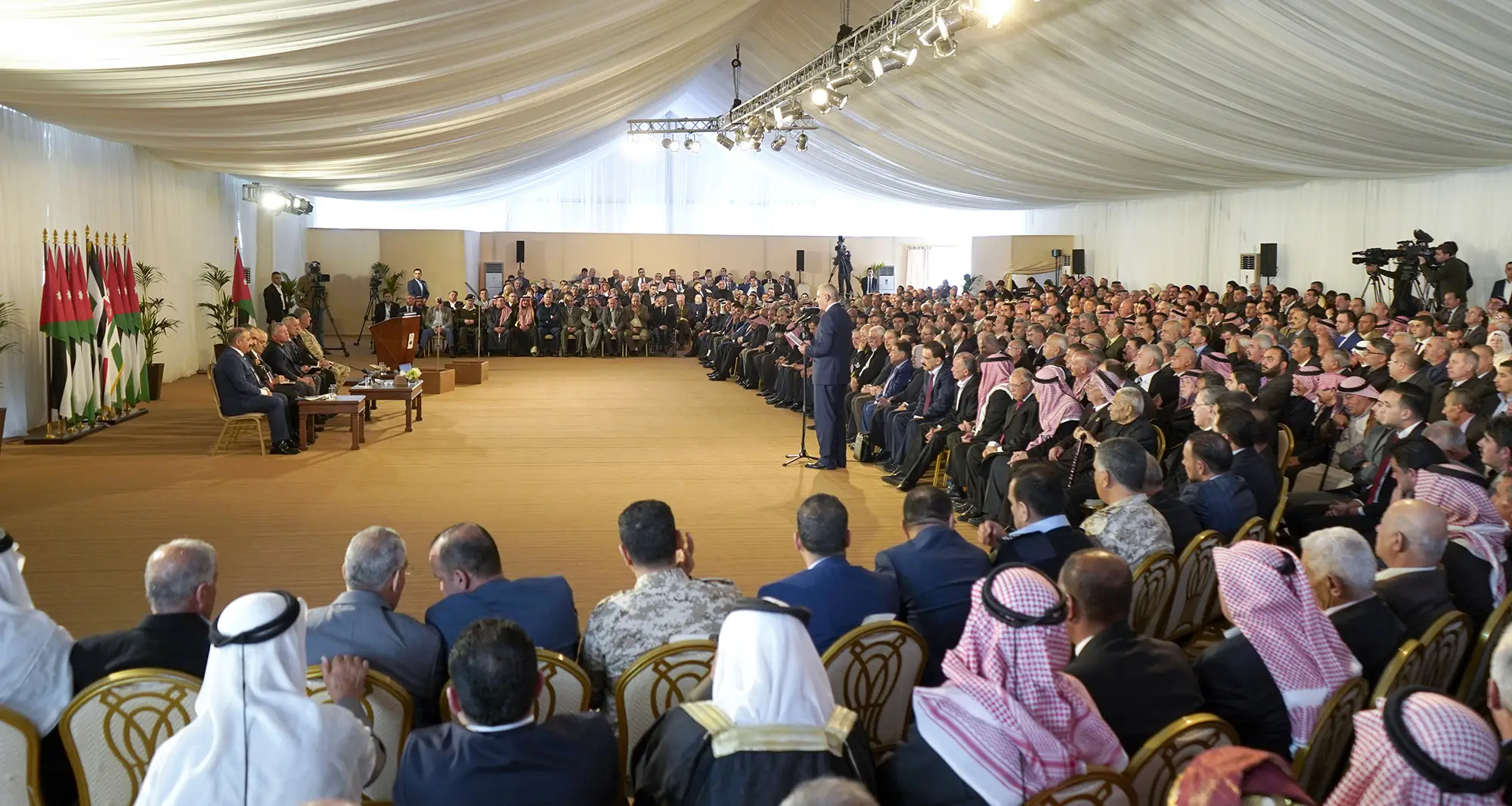 King visits Ramtha, meets with residents, leading figures