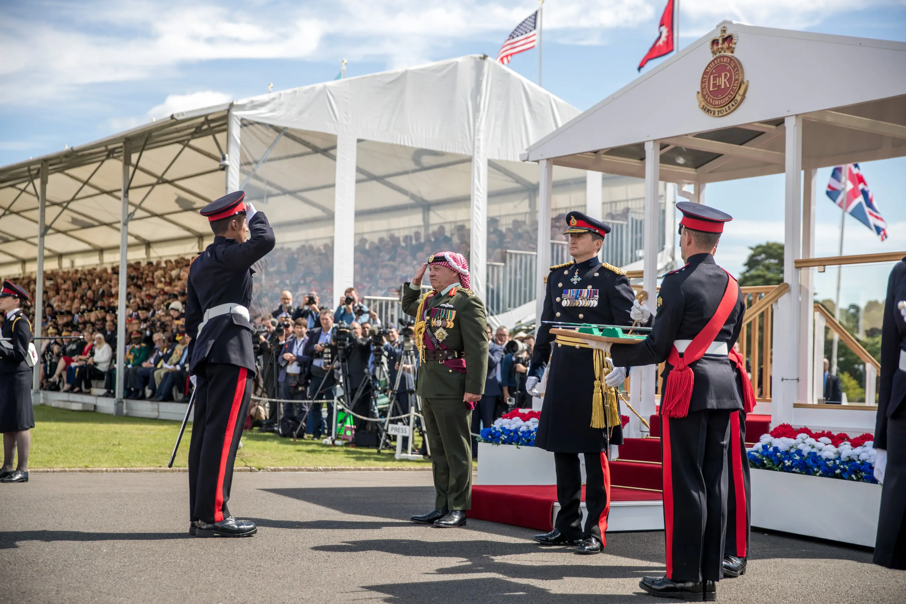 King delivers speech at Sandhurst Sovereign’s Parade as Crown Prince graduates from RMAS