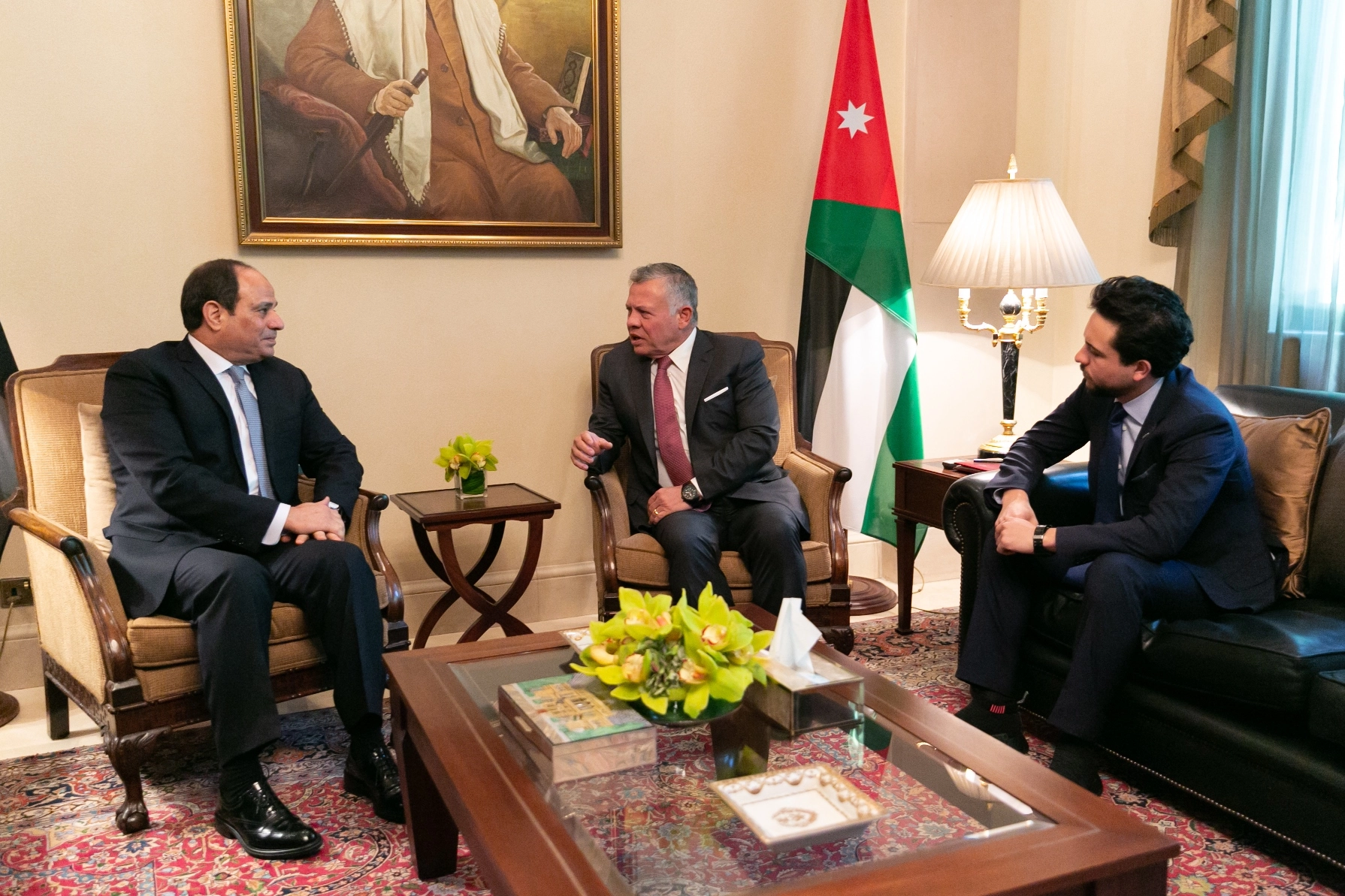 King, Egyptian president hold talks in Amman