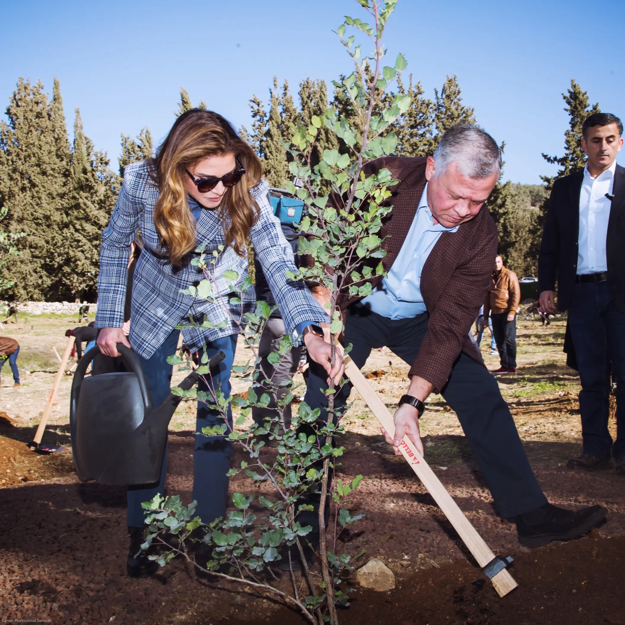 King, Queen plant trees in Al Kamaliya Forest for Arbour Day