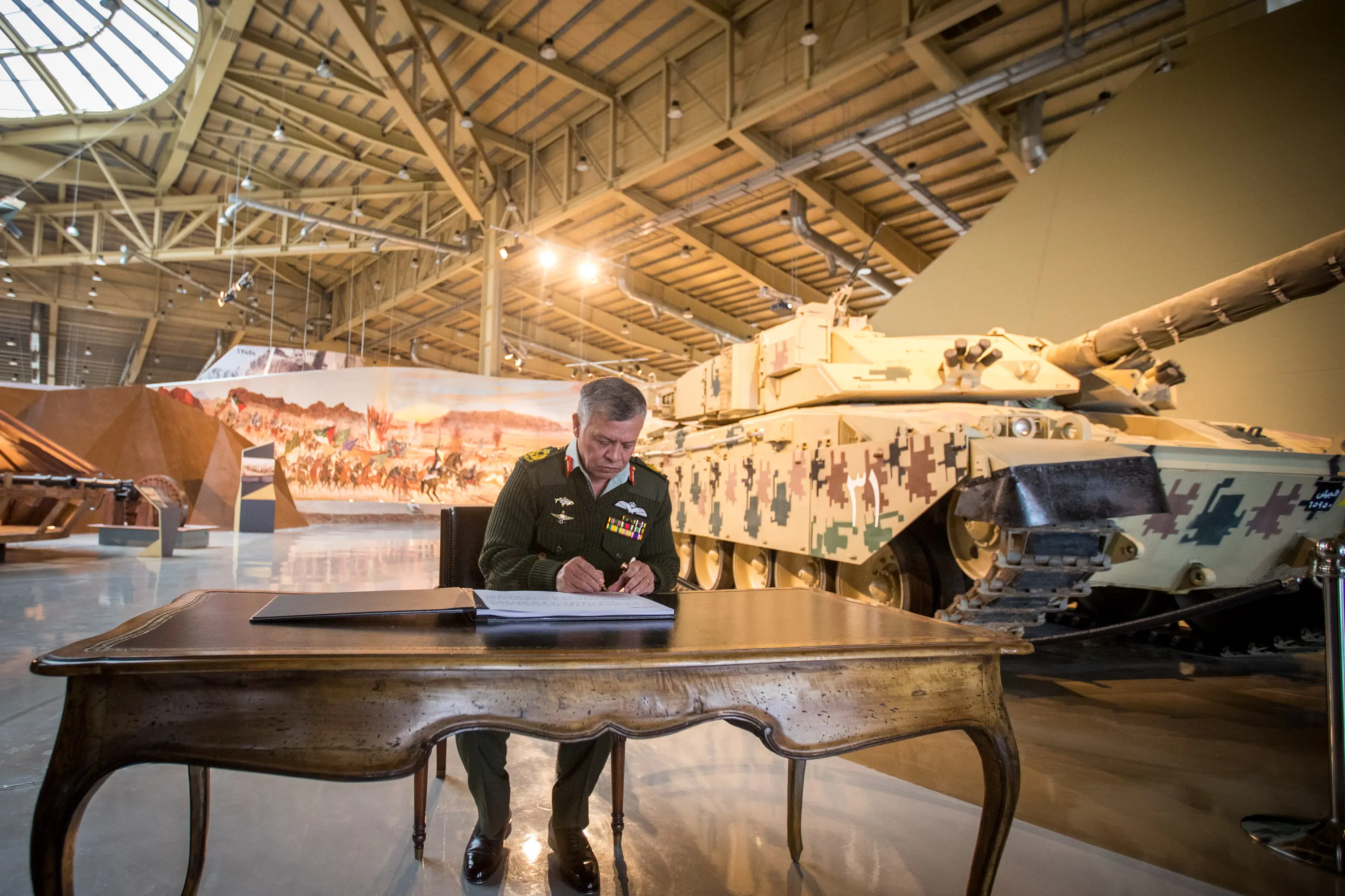 King inaugurates Royal Tank Museum in Amman’s Mugabalein area