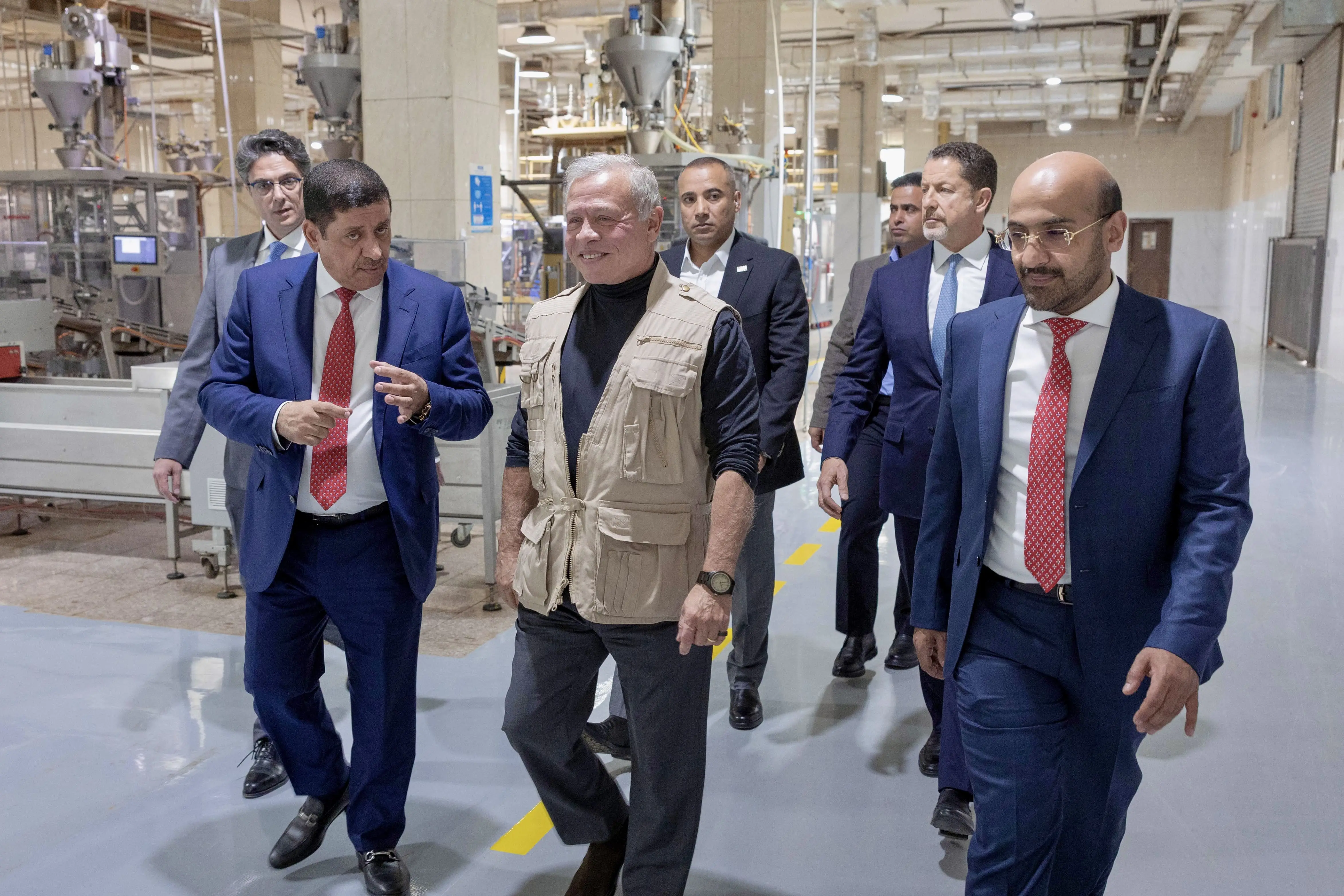 King visits three production factories in Al Muwaqqar Industrial City