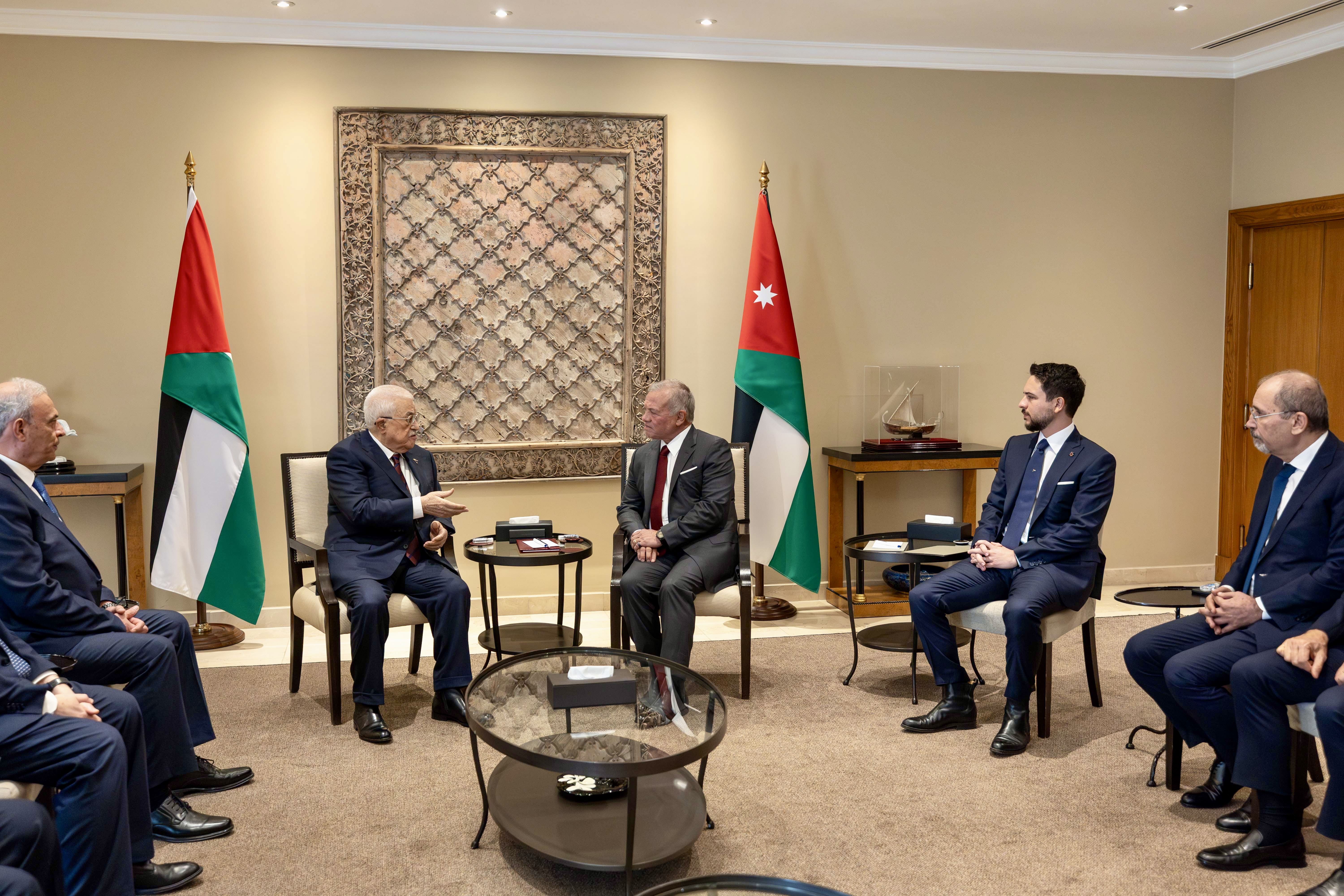 King receives President Abbas, reaffirms Jordan’s support for Palestinians 