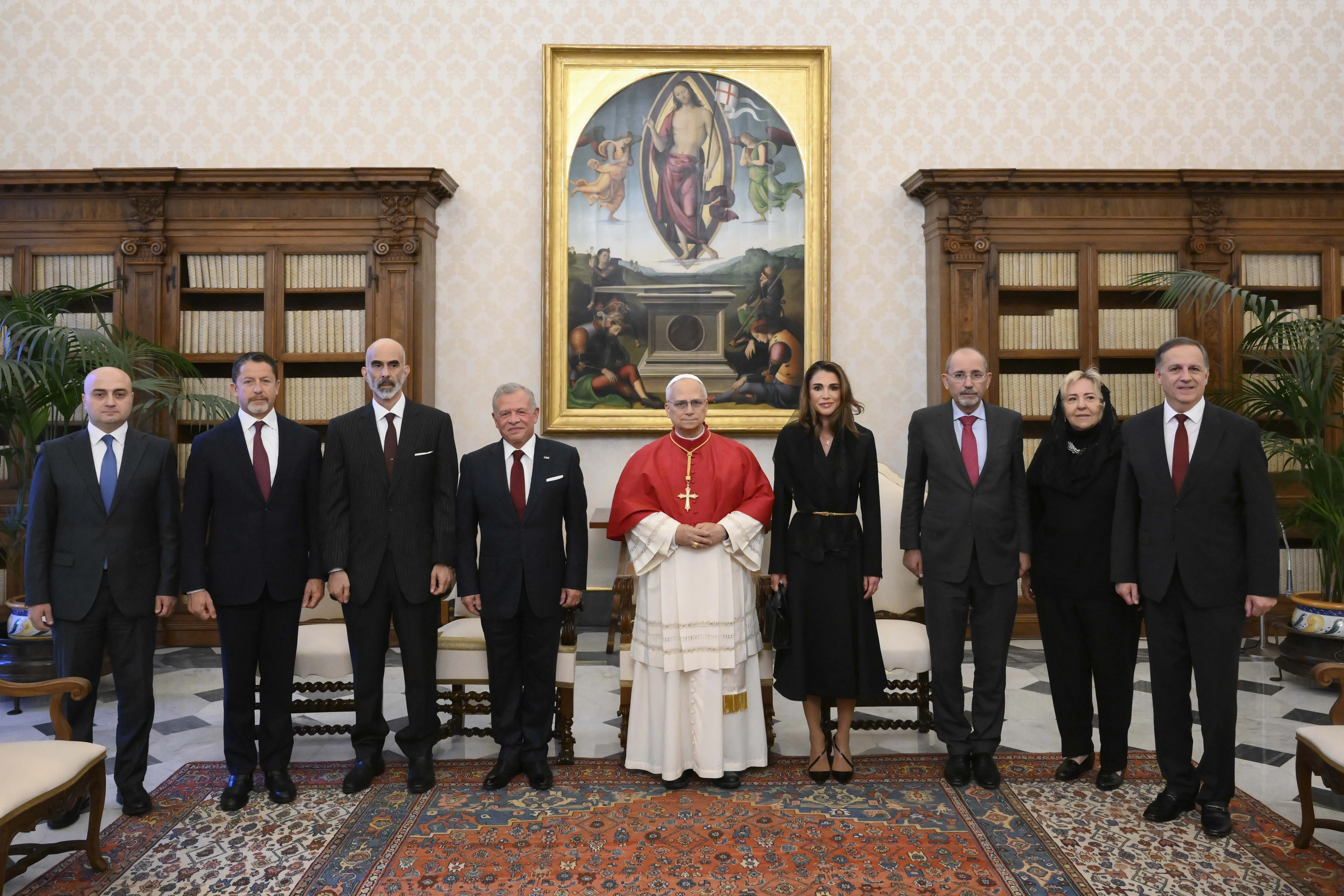 الملك والملكة يلتقيان البابا لاون الرابع عشر بالفاتيكان