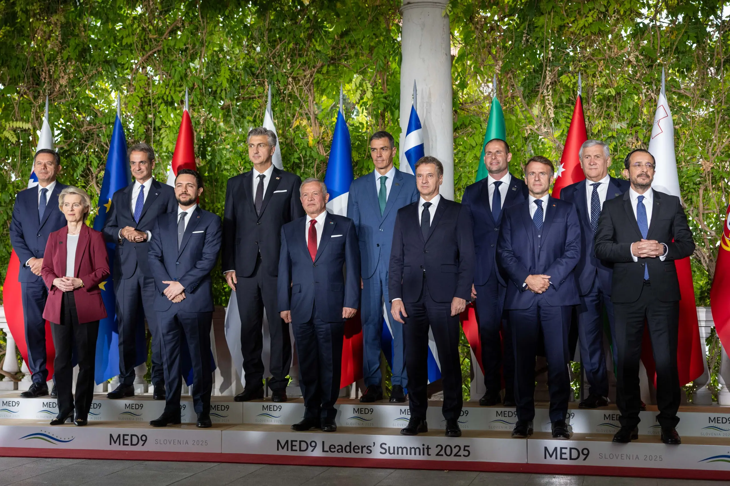 King attends MED9 Summit, calls for joint action to ensure commitment to Gaza agreement