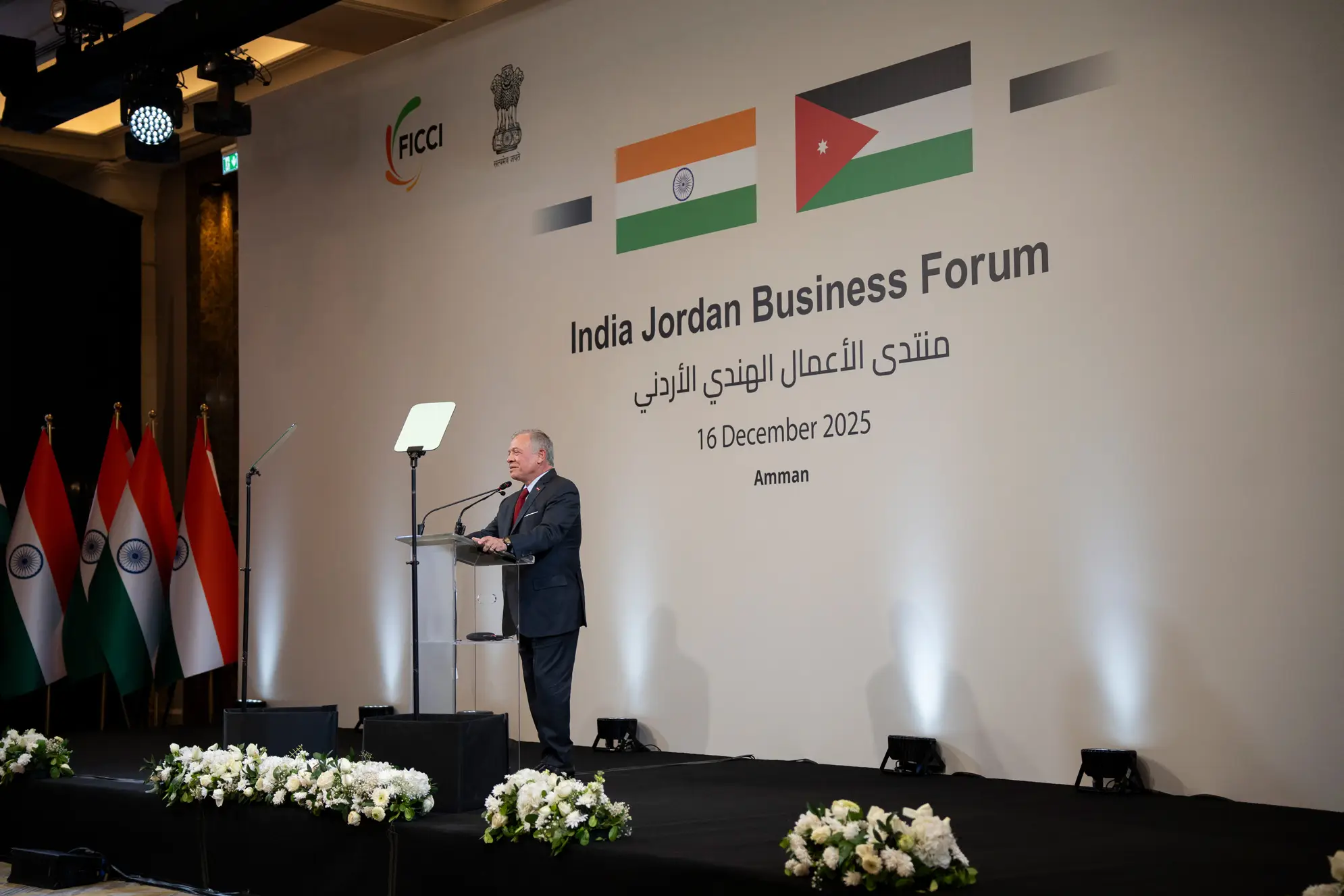King, India PM attend opening session of India-Jordan Business Forum
