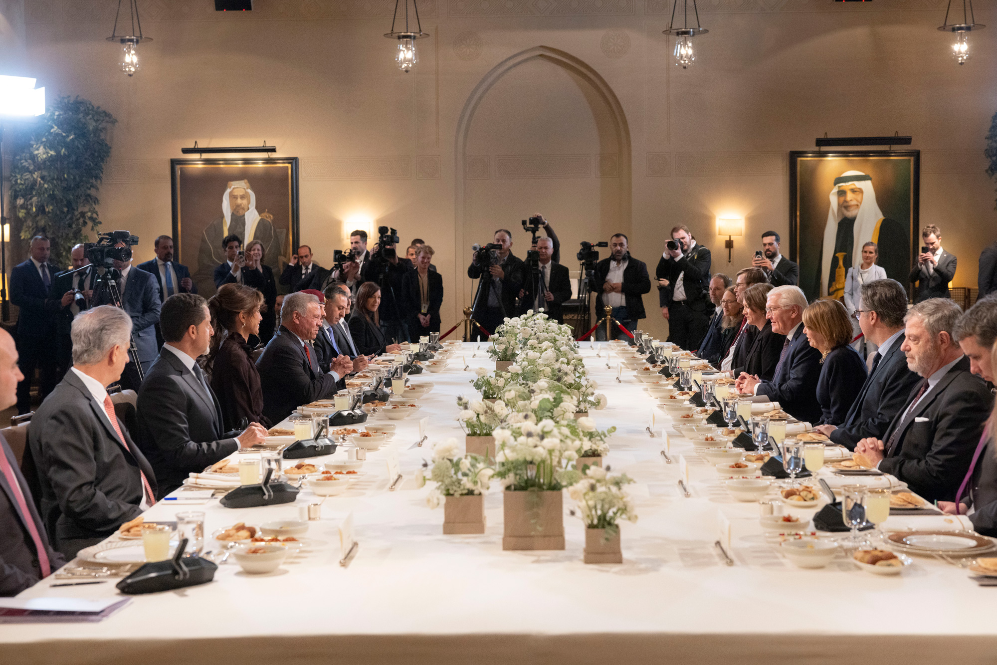 King, German president discuss strengthening cooperation, regional developments