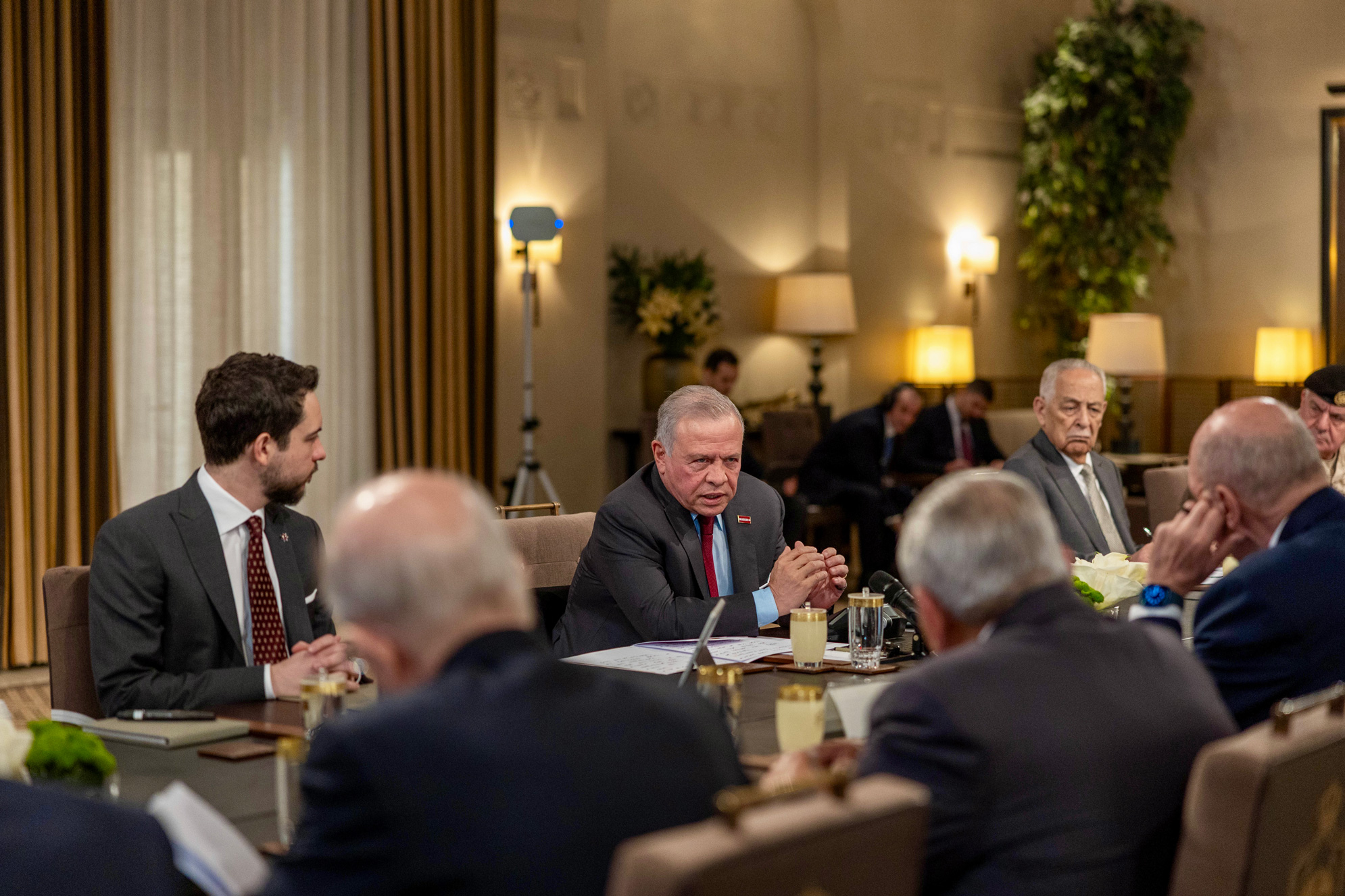 King to former PMs, officials: Jordan is safe and will remain so