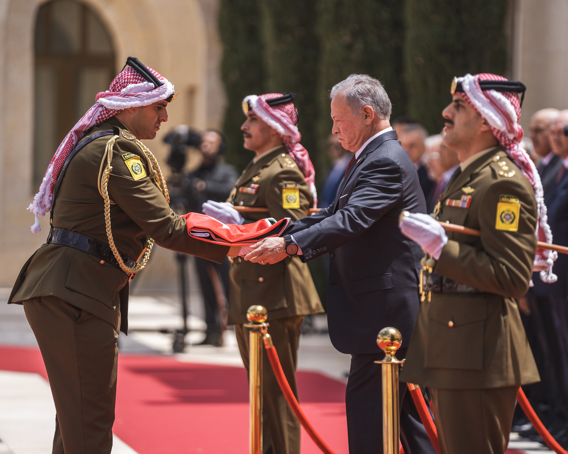 King attends Jordan Flag Day ceremony