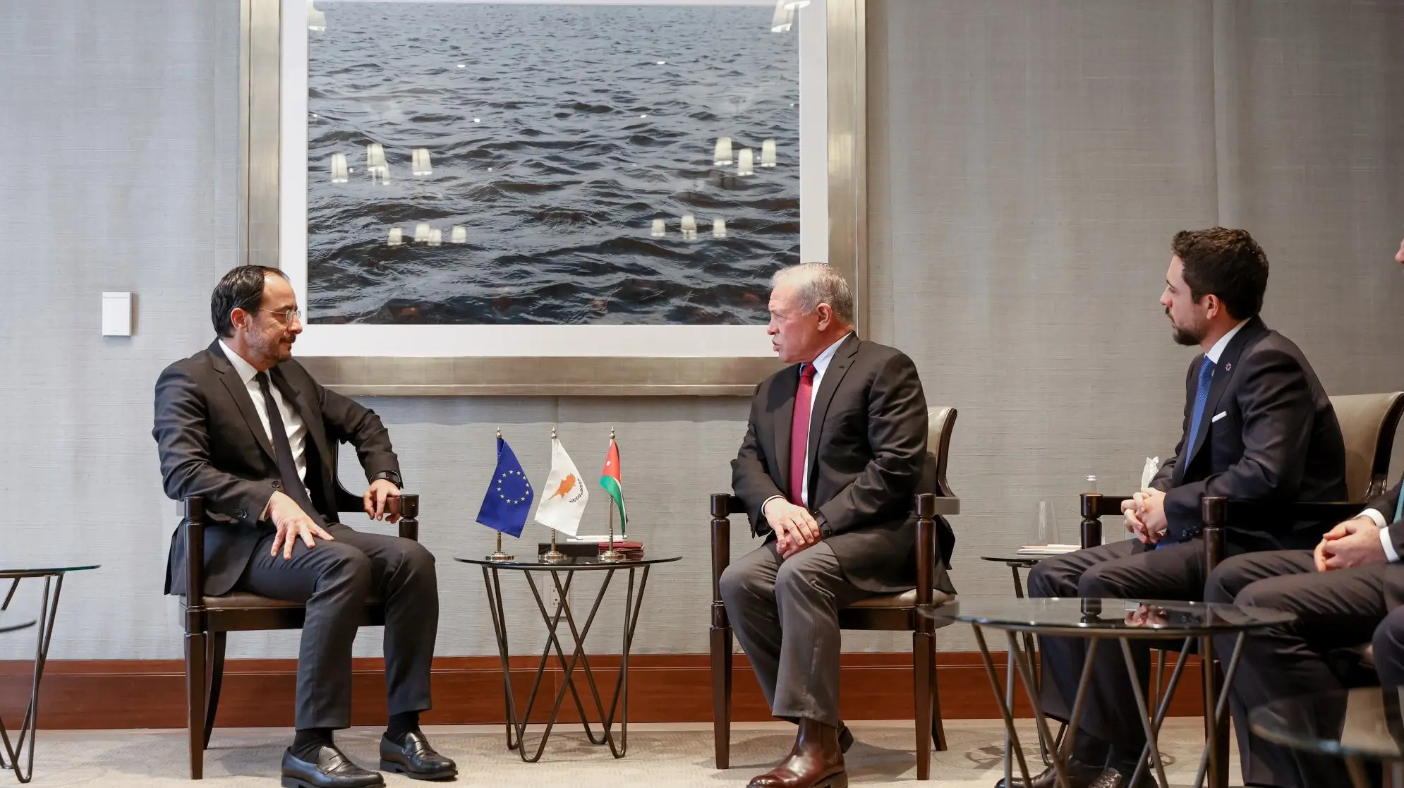 King meets with Cyprus president, grand duke of Luxembourg