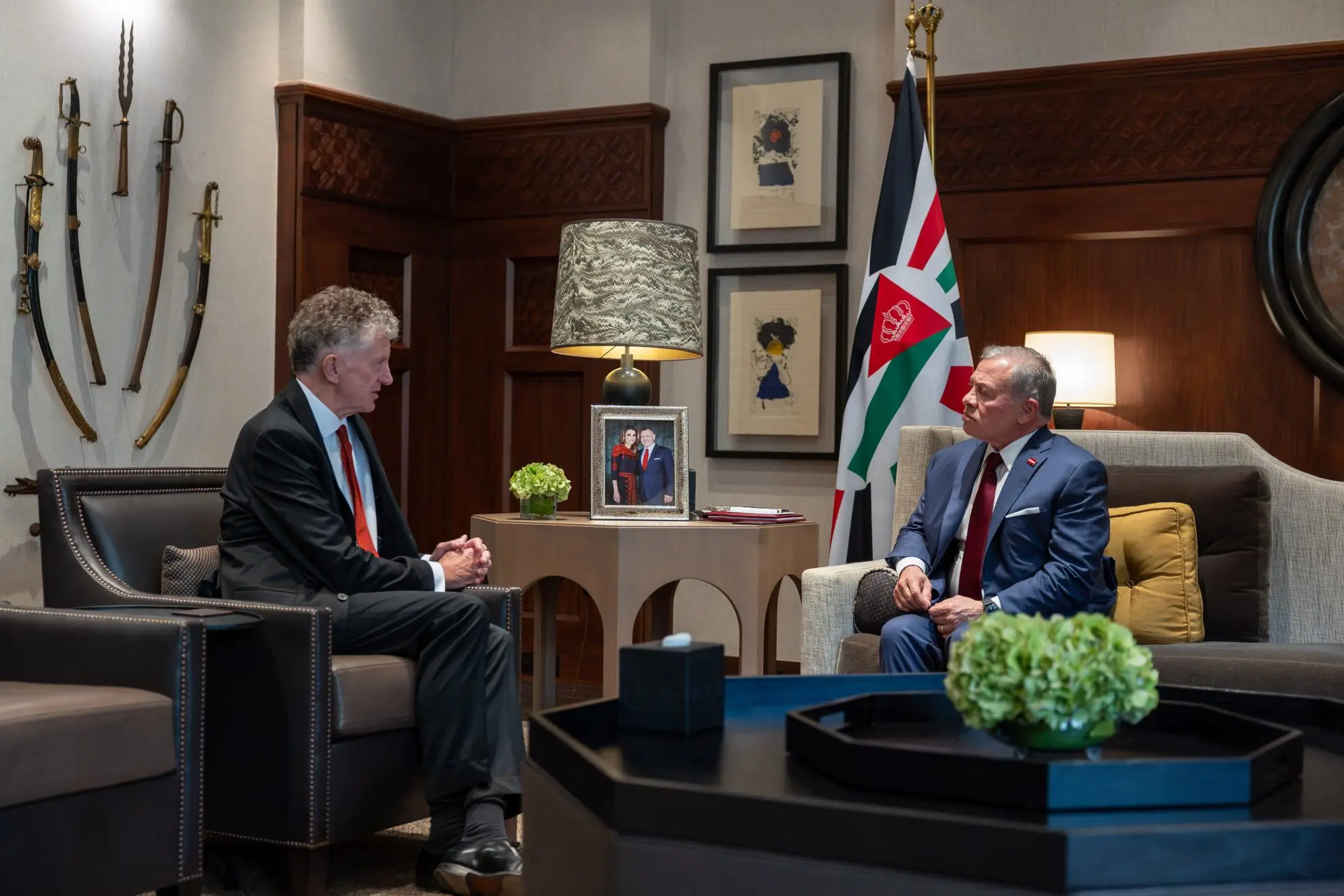 King receives UK national security adviser